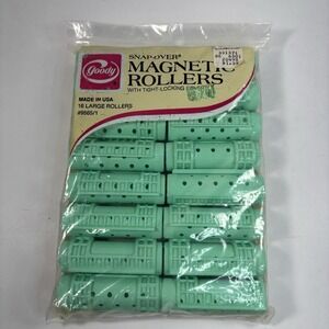 Vtg Goody Magnetic Rollers 16 Large Rollers 7/8"